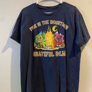 Grateful Dead Mens Navy Blue T-Shirt